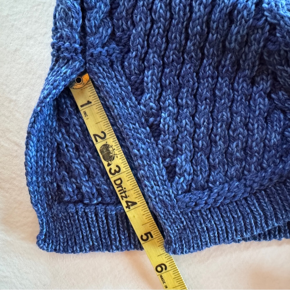 NWT Aran Crafts Blue Open-Front Merino Wool Sweater Cardigan (XXL 22W-24W) - Picture 14 of 17